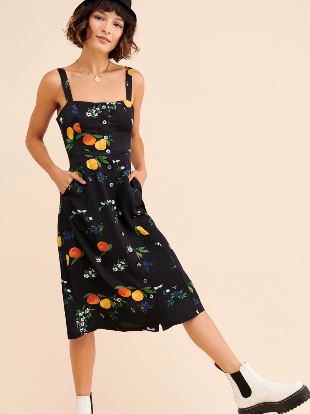 Capulet Sunny Midi Fruit Dress